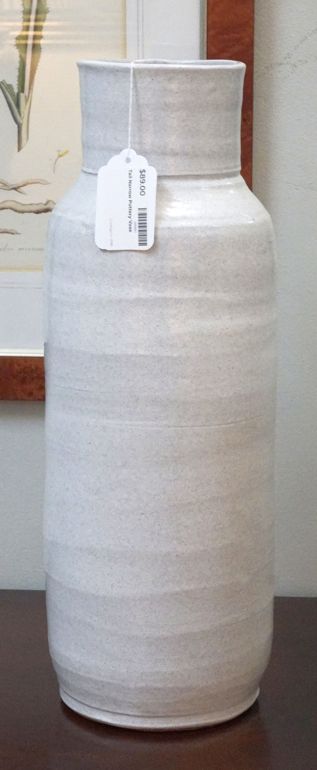 Tall Narrow Pottery Vase $89.00