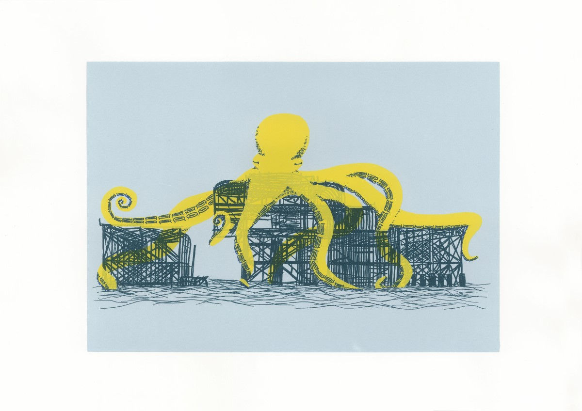 Limited Edition Original Screenprint - West Pier