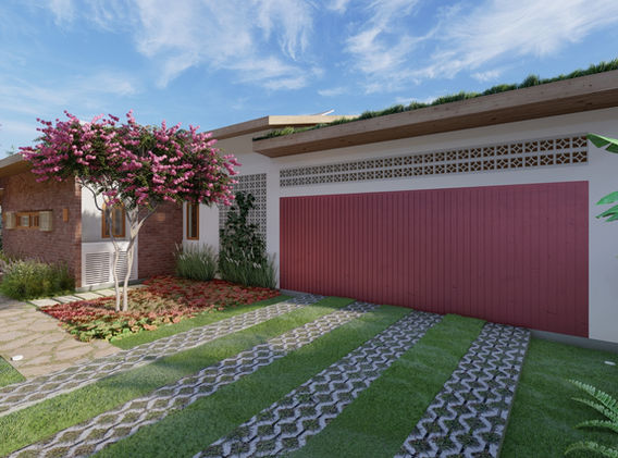 Garagem. Arquitetura sustentável.