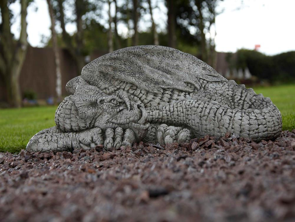 Large Stunning Laying Dragon Mythical Garden Ornament