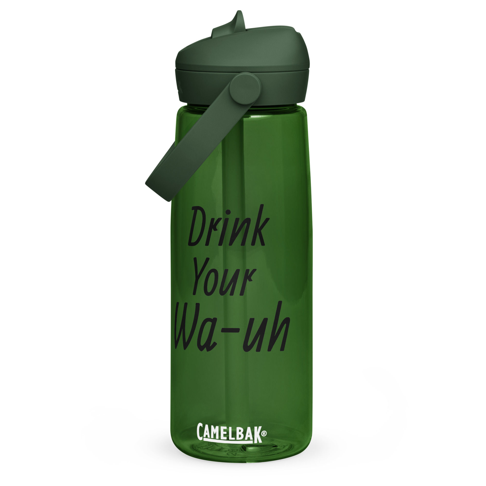 Flip straw water bottle
