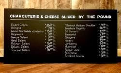 charcuterie menu