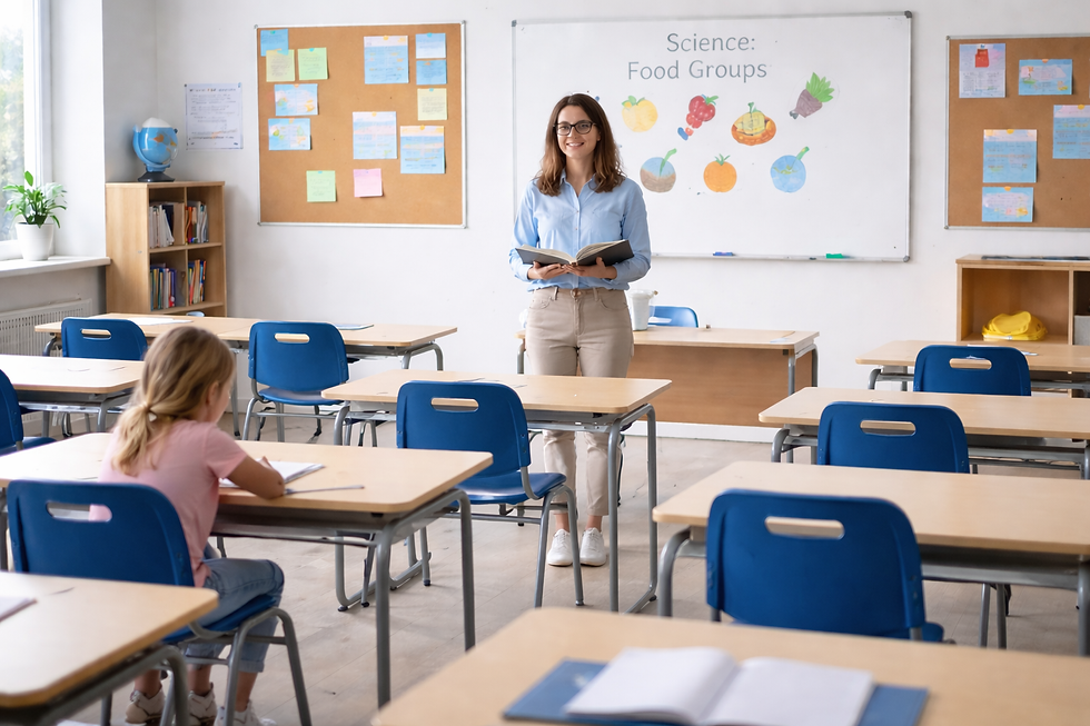 maestra con solo una estudiante