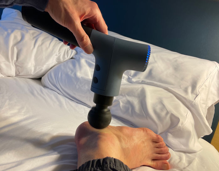 Silent yet powerful Ekrin massage gun promotes healing