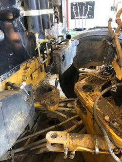 160m grader hitch pin and bushing replacement