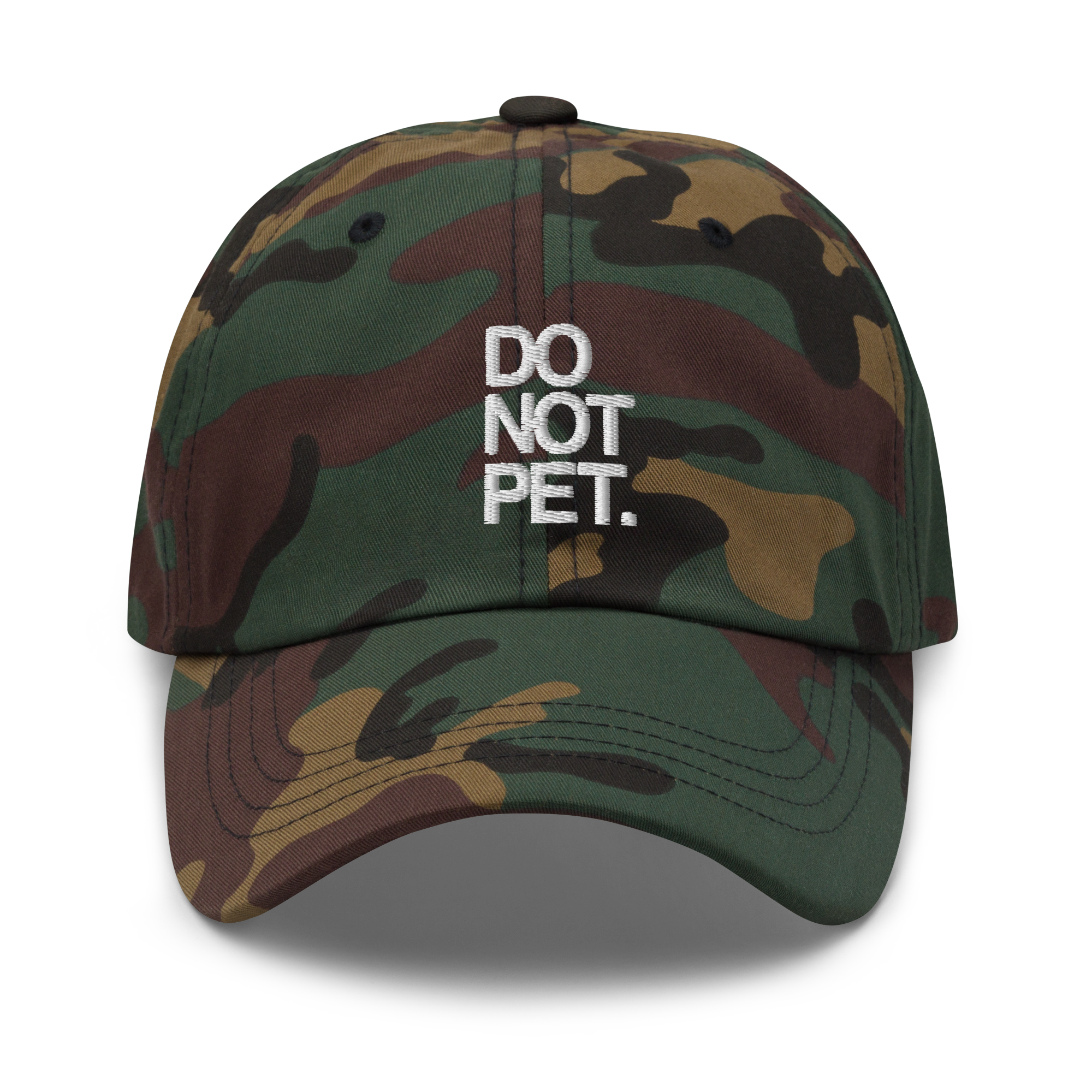 'Do Not Pet' Camo Baseball Cap