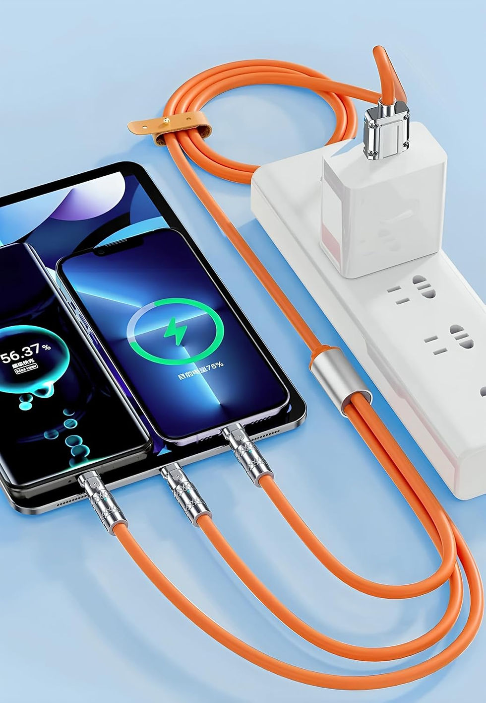 Thumbnail: 3-in-1 180° Rotating 4ft Fast Charging USB Cable