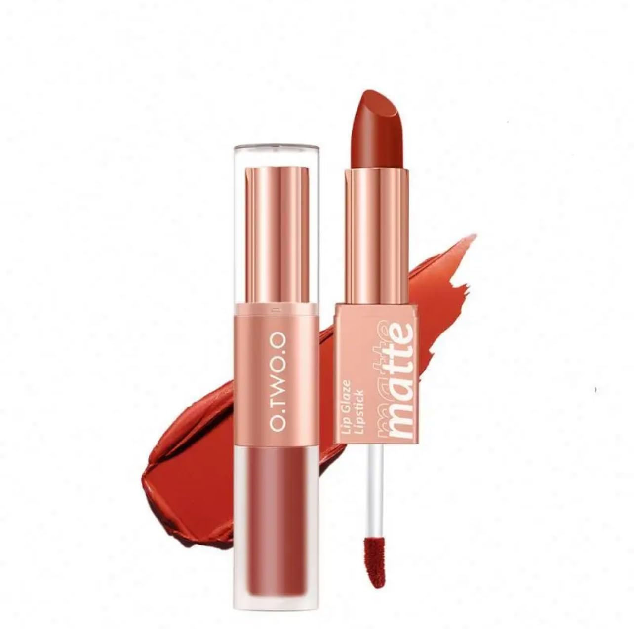  2-in-1 Matte Lip Gloss & Lipstick - Long-Lasting