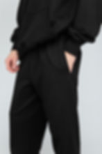 Dano black organic cotton sweatpants by MACCU