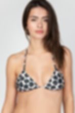 Flower print bikini top