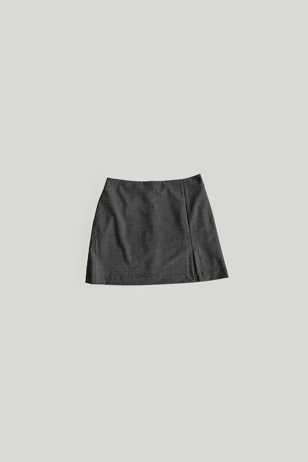 grey wool mini skirt