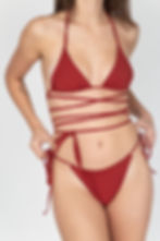 Brick red bikini bottom
