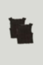 pack of two dark brown sheer bateau neckline tops