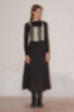 Double layered midi skirt crafted from chocolate brown sheer lightweight cotton