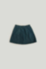 Denim mini skirt crafted from organic cotton with hand embroidery