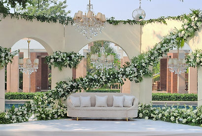 Wedding hall area decor