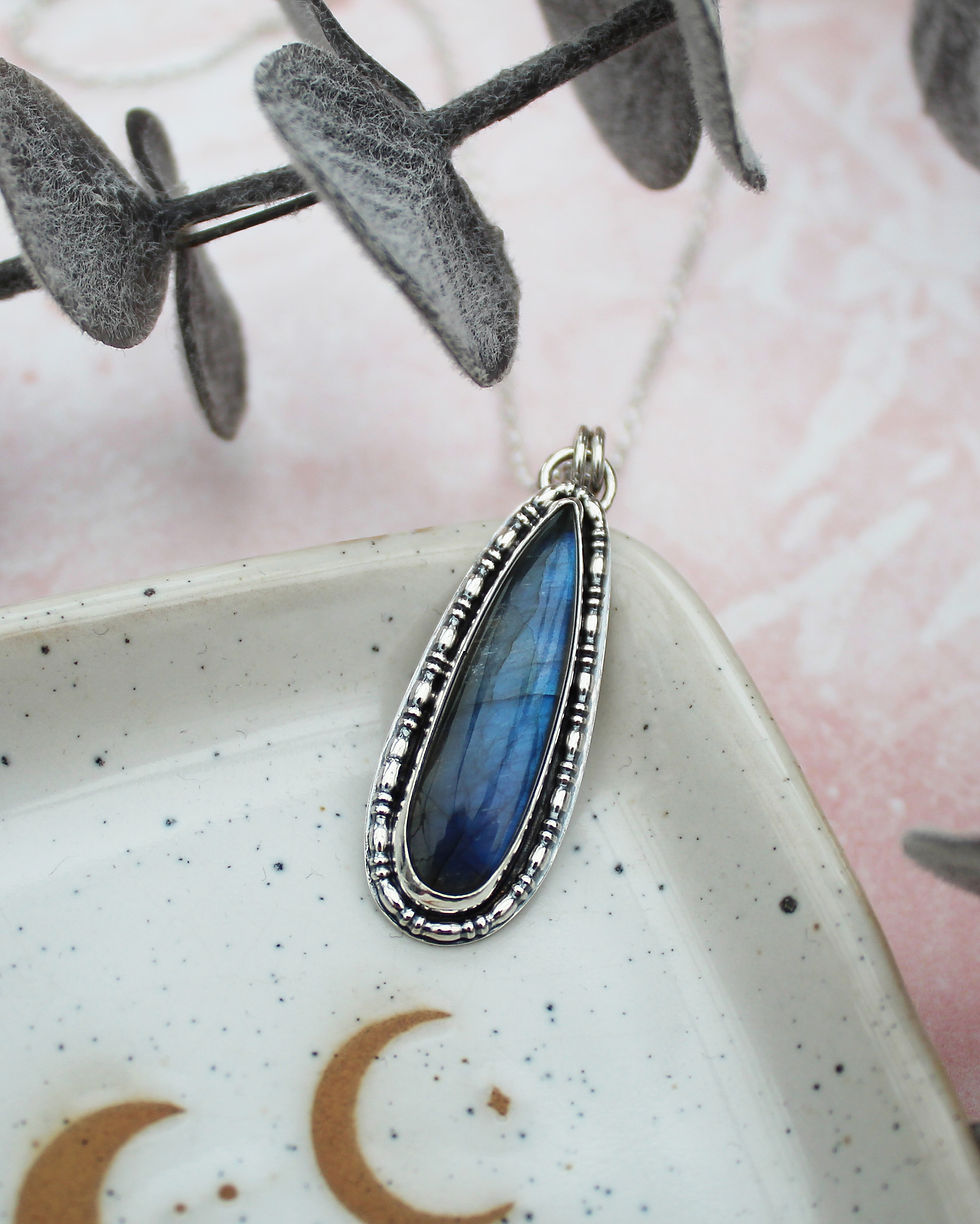 Thumbnail: "Aurora Keeper" Sterling Silver Necklace
