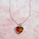 Thumbnail: Amber Heart Sterling Silver Necklace