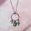 Thumbnail: "Made To Order" Green Tanzurine Sterling Silver Hoop Necklace