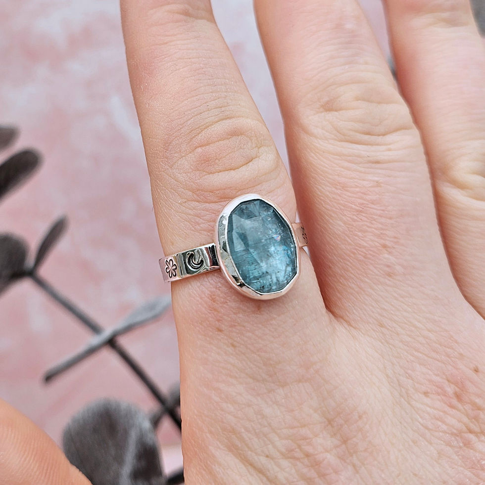 Thumbnail: Kyanite Sterling Silver Ring "Made To Order"