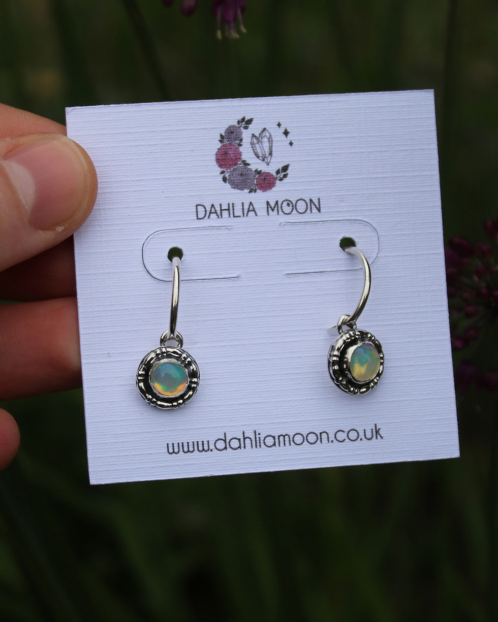 Thumbnail: Ethiopian Opal Sterling Silver Earrings