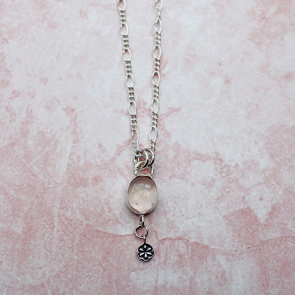 Thumbnail: Rose Quartz Flower Necklace
