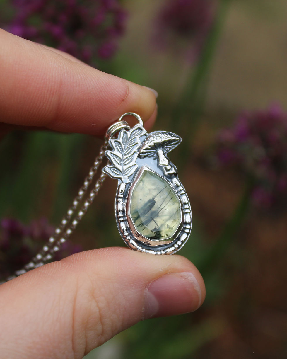 Thumbnail: "Woodland Whispers" Sterling Silver Necklace