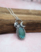 Thumbnail: Labradorite Mushroom and Moon Sterling Silver Necklace