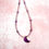 Thumbnail: Rose Quartz and Amethyst Moon Goddess Necklace with Amethyst Moon