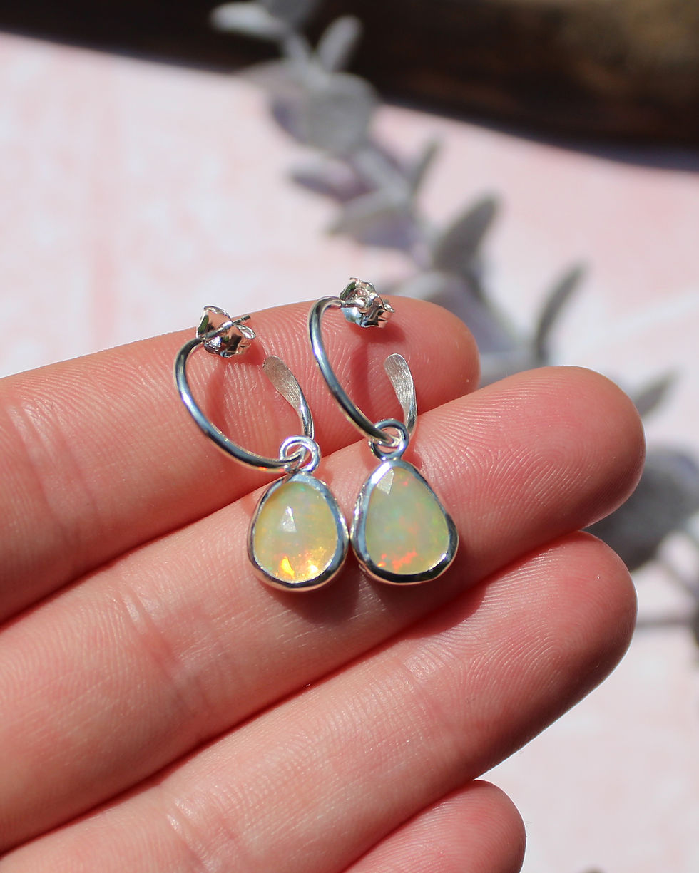 Thumbnail: Opal Sterling Silver Earrings