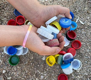 Recogida de basura en el parque
