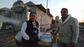 VERIFICA HÉCTOR DOMÍNGUEZ ENTREGA DE CALENTADORES SOLARES.
