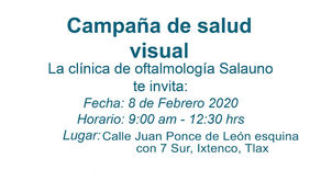 Convoca Ixtenco a su primera campaña de detección de cataratas del 2020