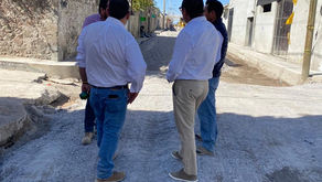 Avanzan obras de pavimentación en calle 7 sur y 7 norte en Ixtenco