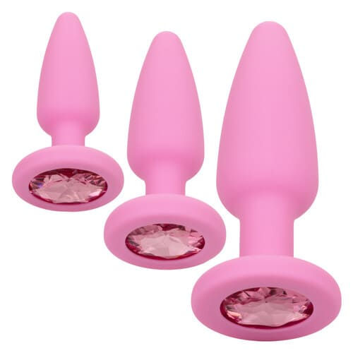 Miniature : First Time Crystal Booty Anal Plug Set - Pink