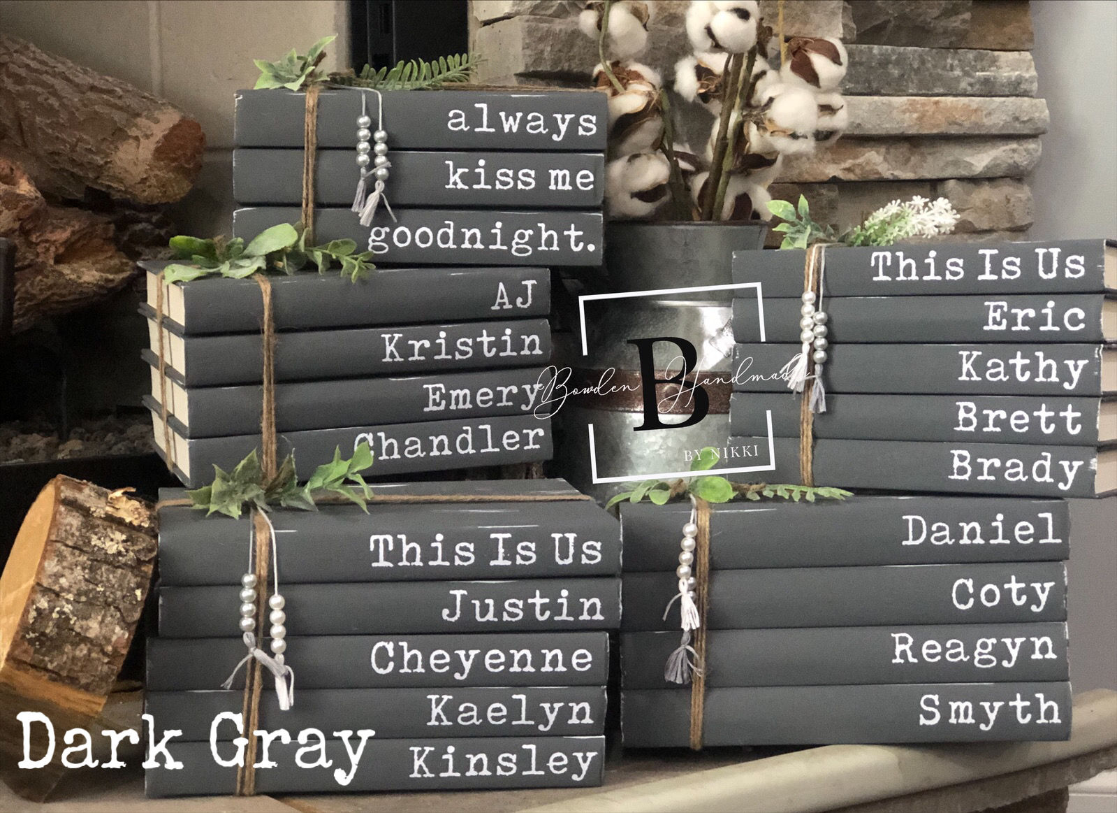 Family Name Hardback Book stacks/ Custom Book stacks