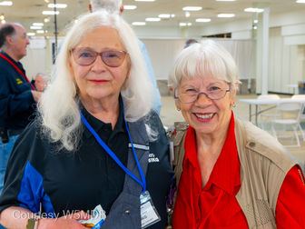 Ellen and Liz standing side by side.