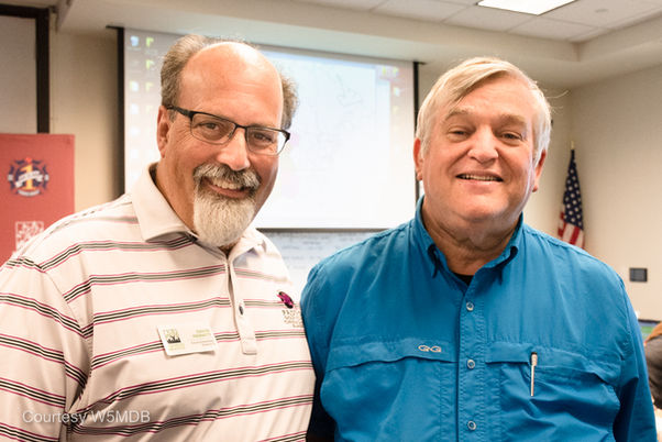 Farmers Branch Councilmember David Merritt with Kevin Grantham, N5KRG.