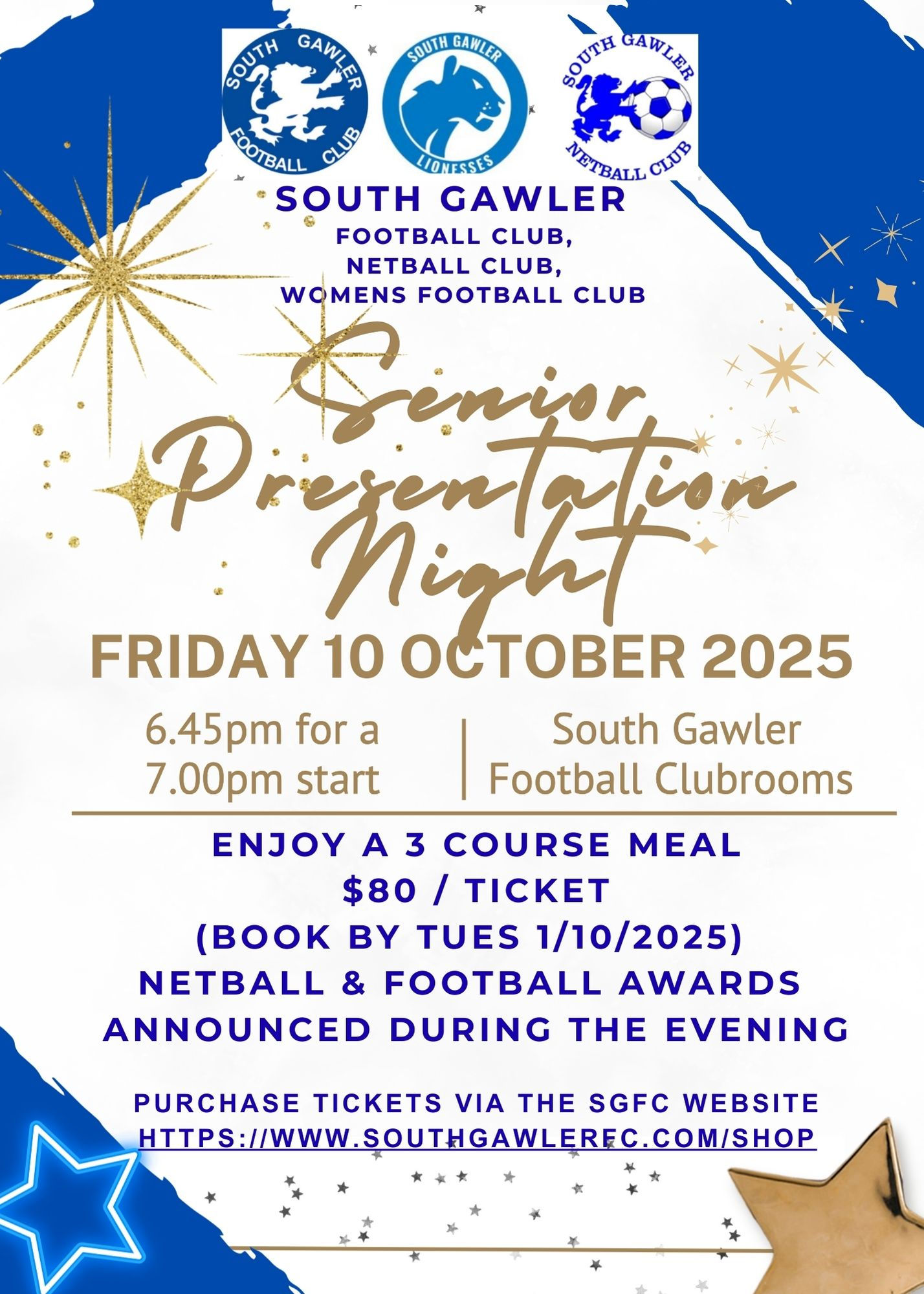 SGFC Presentation Night  2025 - 1 Ticket
