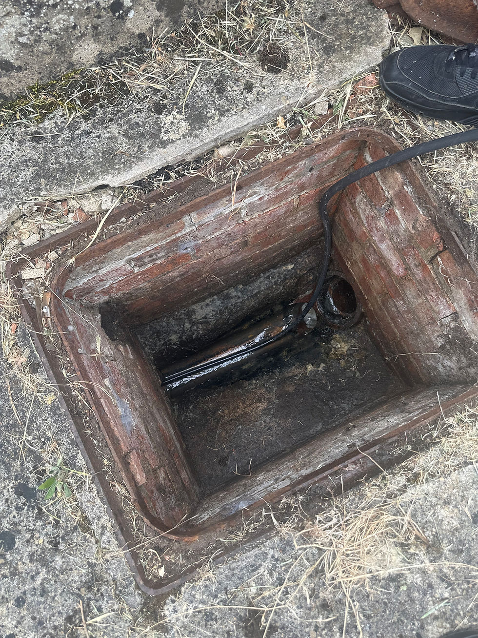 Jetting out a Drain Pipe