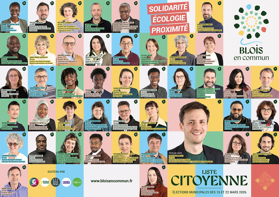 La liste citoyenne Blois en Commun