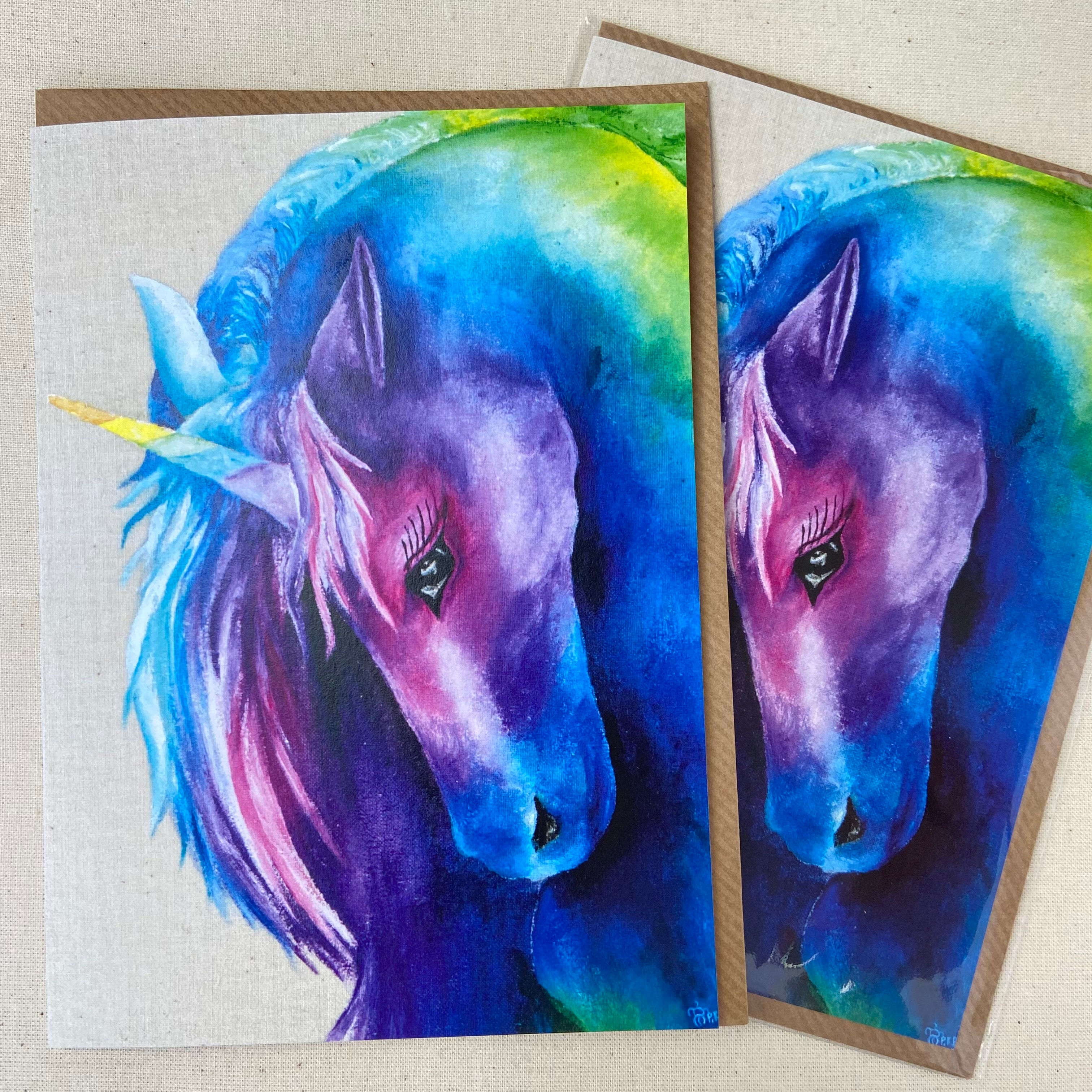 Unicorn card 5"x7"