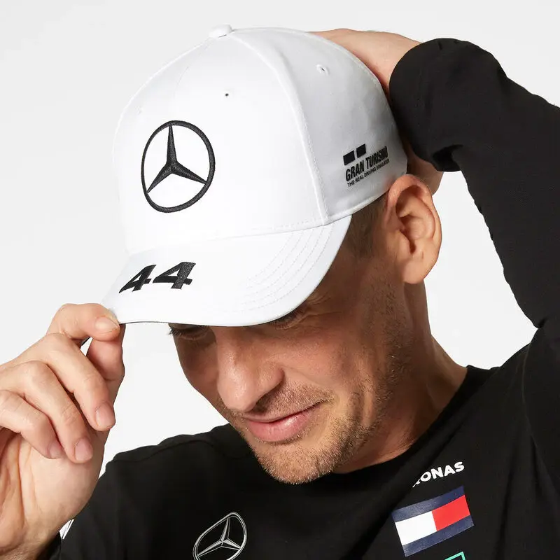 Thumbnail: Mercedes AMG F1 Lewis Hamilton #44 Curve Bill Cap - White