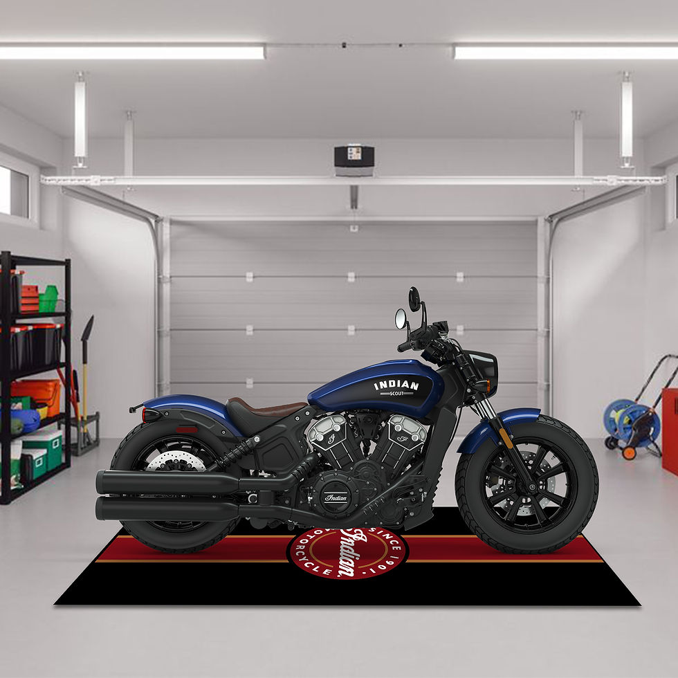 Thumbnail: Motorcycle Garage Floor Pit Mat Workshop Indian Motorcycle Race Size 78'