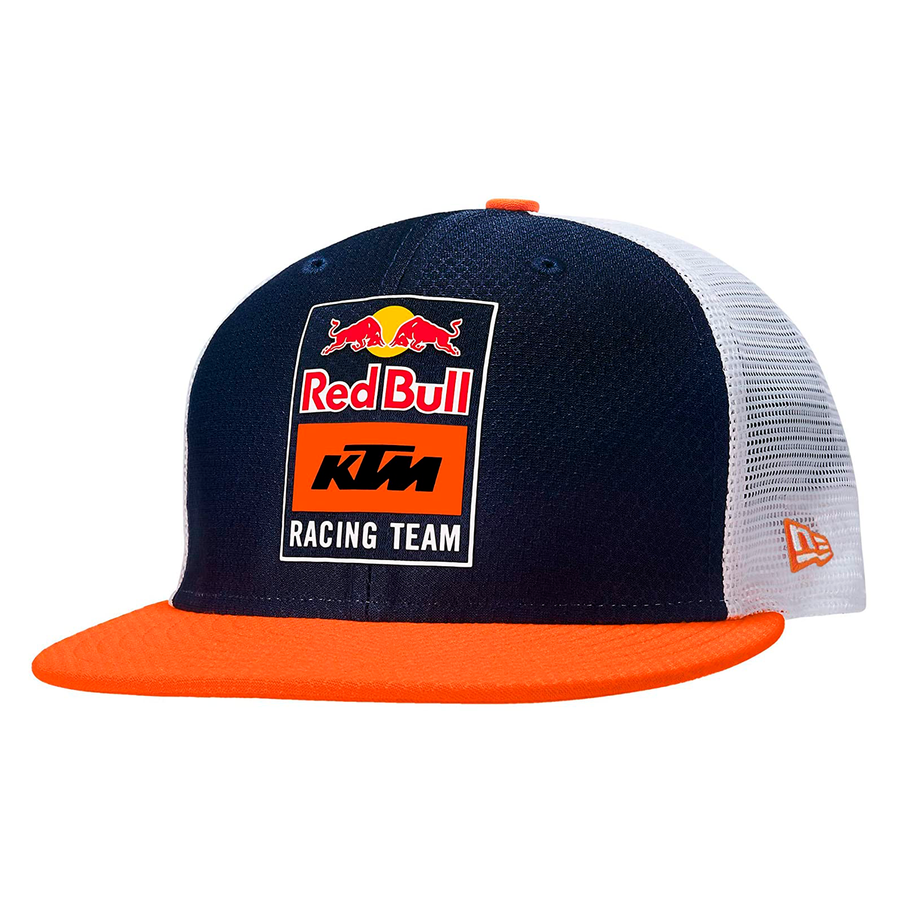 KTM Exclusive Red Bull Replica Team Trucker Snapback Cap by New Era Dark Blue/Or