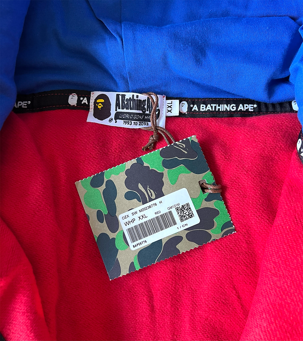 Thumbnail: BAPE RED BLUE CAMO SHARK FULL ZIP HOODIE MENS