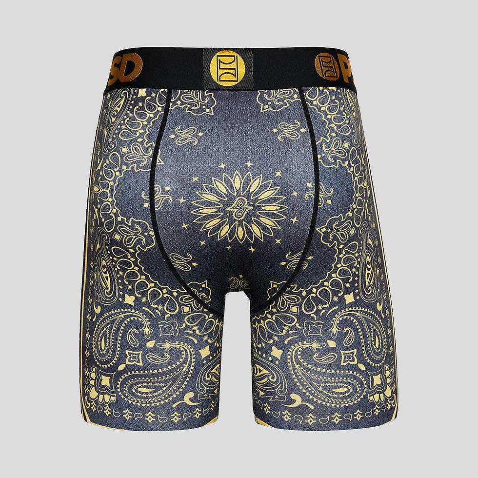 Thumbnail: PSD Underwear Mens Boxer Briefs | BALLER BANDANA GOLD