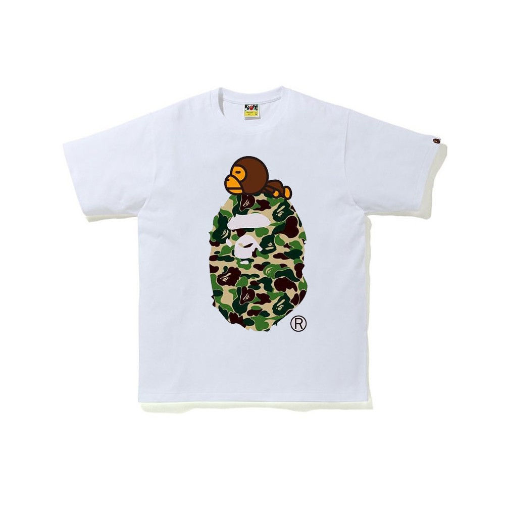 BAPE BY BATHING APE WHITE CAMO HEAD T-SHIRT MENS
