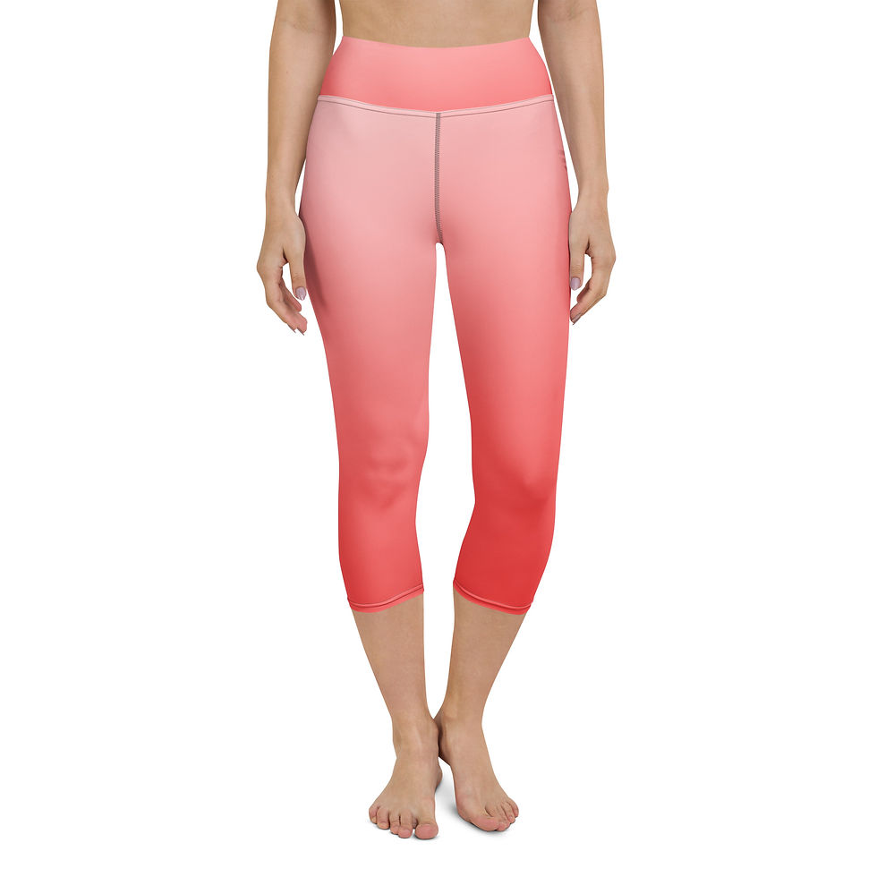 Thumbnail: Yoga Capri Red Fade Leggings
