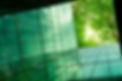 Eco-friendly building in the modern city. Green tree branches with leaves and sustainable